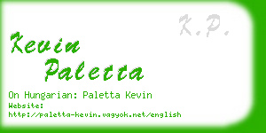 kevin paletta business card